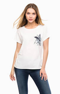 Белая трикотажная футболка Tom Tailor Denim