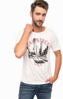 Хлопковая футболка с принтом Lee