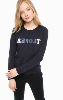 Синий хлопковый свитшот с принтом Lee