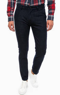 Синие хлопковые брюки на молнии Lee