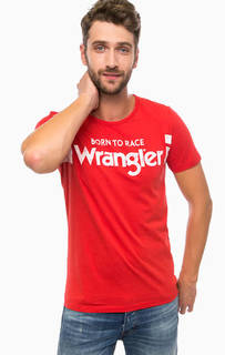 Хлопковая футболка с принтом Wrangler