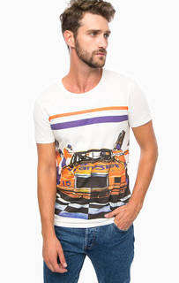 Хлопковая футболка с контрастным принтом Wrangler