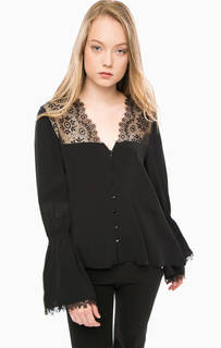 Черная блуза с расклешенными рукавами Pennyblack