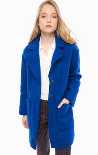 Синее пальто оверсайз на кнопках Pennyblack