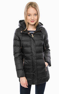 Удлиненный пуховик с капюшоном EA7