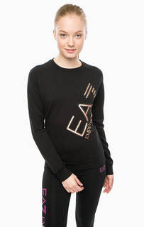 Свитшот с блестящим принтом EA7