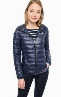 Легкий пуховик с капюшоном EA7