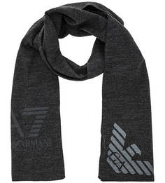 Трикотажный шарф с принтом EA7