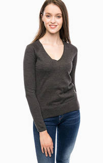 Шерстяной джемпер с треугольным вырезом Armani Jeans