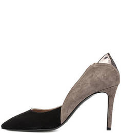 Замшевые туфли на шпильке Pollini