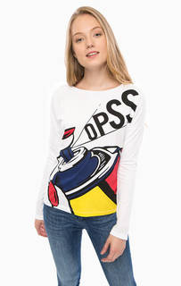 Хлопковая футболка с контрастным принтом Gas