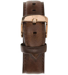 Кожаный ремешок для часов коричневого цвета Daniel Wellington