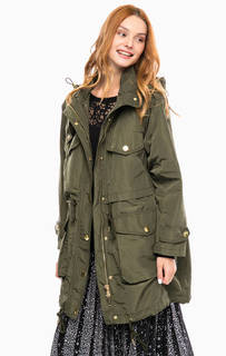 Парка цвета хаки со скрытым капюшоном и съемным жилетом Michael Michael Kors