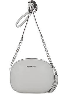 Светло-серая маленькая кожаная сумка через плечо Michael Michael Kors