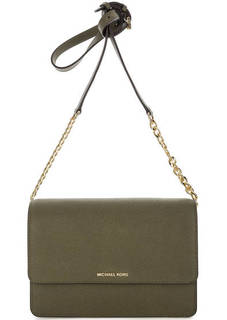 Сумка из сафьяновой кожи с откидным клапаном Michael Michael Kors