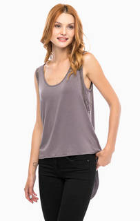 Серый топ с металлическим декором Religion