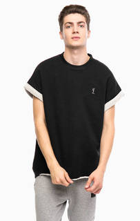 Свитшот черного цвета с короткими рукавами Religion