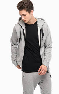 Серая хлопковая толстовка на молнии Religion