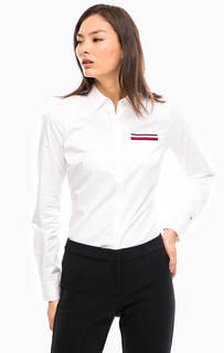 Приталенная рубашка с контрастной вставкой Tommy Hilfiger