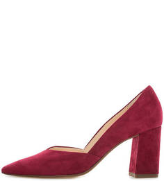 Бордовые замшевые туфли на каблуке Högl