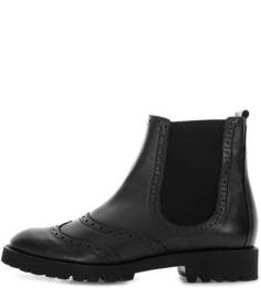 Черные кожаные полусапоги с перфорацией Högl