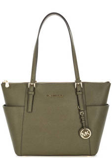 Сумка в форме трапеции из сафьяновой кожи Michael Michael Kors