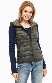 Демисезонный стеганый жилет с капюшоном Only