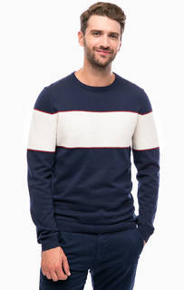 Хлопковый джемпер с контрастной вставкой Tom Tailor Denim