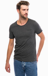 Серая футболка с короткими рукавами и карманом Mavi