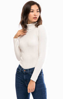 Трикотажная водолазка молочного цвета Lee