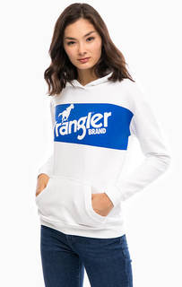 Белая толстовка с капюшоном Wrangler