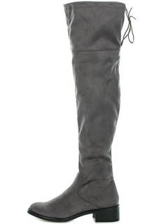 Серые текстильные ботфорты на молнии S.Oliver