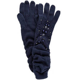 Длинные вязаные перчатки с декором Liu Jo