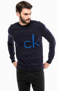 Хлопковый джемпер с логотипом бренда Calvin Klein Jeans