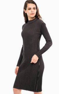 Двухцветное трикотажное платье Calvin Klein Jeans