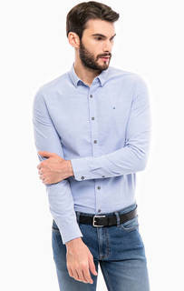 Синяя хлопковая рубашка на пуговицах Calvin Klein Jeans