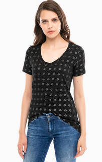 Хлопковая футболка с принтом Replay