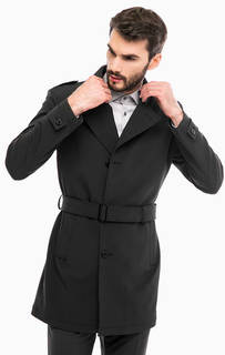 Черный тренчкот на пуговицах Strellson