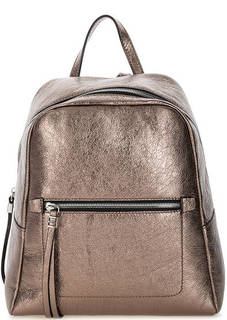 Кожаный рюкзак бронзового цвета на молнии Gianni Chiarini