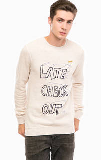 Хлопковый свитшот с принтом и нашивками Scotch&Soda