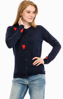 Синий хлопковый кардиган на пуговицах Scotch&Soda