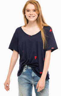 Футболка с треугольным вырезом Scotch&Soda