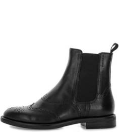 Черные полусапоги из натуральной кожи с брогированием Vagabond