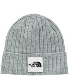 Шапка с отворотом серого цвета The North Face