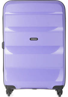 Сиреневый чемодан на колесах American Tourister