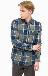 Хлопковая рубашка в клетку Wrangler