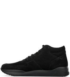 Черные ботинки из нубука на шнуровке Vagabond