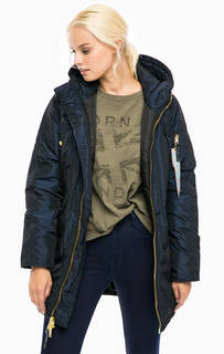 Синяя парка с капюшоном Alpha Industries