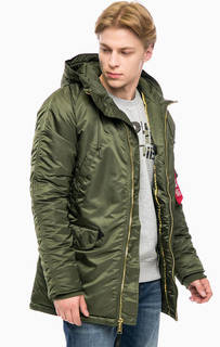 Парка цвета хаки с капюшоном Alpha Industries