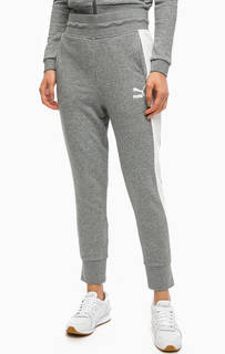 Серые спортивные брюки из хлопка Puma